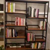 شلف استند چوبی فلزی رگال کتابخانه|بوفه، ویترین، کنسول|ساری, |دیوار