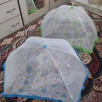 پشه بند نوزاد و کودک،طرح گل رنگ آبی و سبز موجود