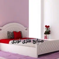 تخت دونفره چوبی وفلزی(تخت 2نفره) تشک  لیندا