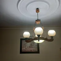 ۴ عدد لوستر با حباب گرد و ۱ عدد حباب گردسوز
