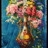 تابلو فرش گلدان درباری
