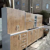 کابینت فلزی درب چوبی3متر آماده(ارتفاع 60و80)|مصالح و تجهیزات ساختمان|خرمشهر, |دیوار