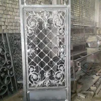درب حیاط تک لنگه cnc وفرفورژه فرم چهارچوب اهنی|مصالح و تجهیزات ساختمان|قم, نیروگاه|دیوار