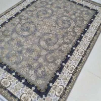 فرش 1200شانه طلاکوب با نخ مرینوس