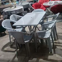 میز و صندلی شش نفره پلاستیکی با ضمانت (تک و عمده|میز و صندلی غذاخوری|شیراز, سهل‌آباد|دیوار
