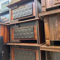 میز ۱۴۰ نما لمسه چرم کمد و کشو دار کارمندی صندلی