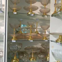 شیرین خوری ۲ طبقه شامپانی لب طلایی