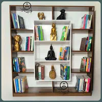 بوفه و کتابخانه مدل ماهان وسط سفید|کتابخانه، شلف، قفسههای دیواری|تبریز, |دیوار