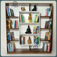 بوفه و کتابخانه مدل ماهان وسط سفید|کتابخانه، شلف، قفسه‌های دیواری|تبریز, |دیوار