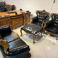 مبلمان اداری/میزومبل دفتری مدل چرم عسلی آریا|مبلمان اداری|چهاردانگه (تهران), |دیوار