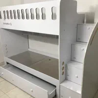 تخت دوطبقه پله ممبری mdf|تخت و سرویس خواب|کرمان, |دیوار