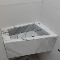 روشویی سنگی سفید و کرم|لوازم سرویس بهداشتی|اراک, |دیوار