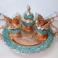 ست سینی قندان فیروزه کوب|صنایع دستی و سایر لوازم تزئینی|اصفهان, محله سفلی|دیوار