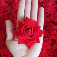 *رز مخمل سایز10 پارچه خارجی*|گل مصنوعی|قرچک, |دیوار