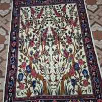 یک جفت فرش دستباف طرح گل وبلبل
