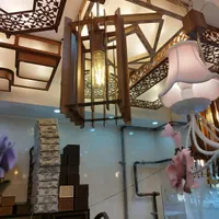 لوستر آویز تک شاخه چوبی کد۱۴