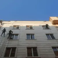 بدون داربست پیچ رولپلاک نما نماشویی طناب نانو راپل|خدمات پیشه و مهارت|قزوین, |دیوار