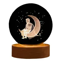 گوی شیشه ای بزرگ چراغ خواب|چراغ خواب و آباژور|یزد, |دیوار