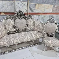 مبل سلطنتی ۹نفره تمام چوب طرح قلب