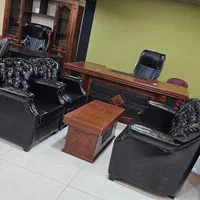 میزمدیردفترکارریاست نیمه وکیوم غزال ال کمد کشو دار|مبلمان اداری|قزوین, |دیوار