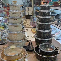 سرویس قابلمه 19تیکه اِماراتی مارک ماموت چدن واقعی|ظروف پخت‌وپز|یزد, |دیوار