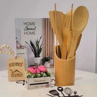 ست کفگیر و ملاقه بامبو|ظروف پختوپز|کرمان, |دیوار