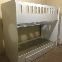 تخت دوطبقه پله ممبری mdf|تخت و سرویس خواب|کرمان, |دیوار