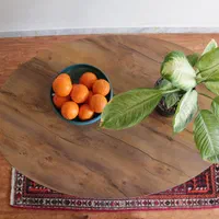 میز غذاخوری بیضی قهوه ای روشن|میز و صندلی غذاخوری|اصفهان, باغ فدک|دیوار