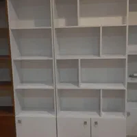 کتابخانه و قفسه چوبی|کتابخانه، شلف، قفسه‌های دیواری|کرج, حصارک بالا|دیوار