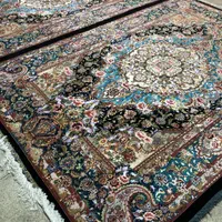 (فرش فرزین) جفت۹متری نقشه سالاری ۴۰رج۳کف ابریشم|فرش|تبریز, |دیوار