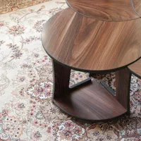 میز عسلی فندقی ام دی اف-با دو چیدمان|مبلمان خانگی و میز عسلی|اصفهان, باغ فدک|دیوار