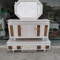ست آینه کنسول با میز تلویزیون