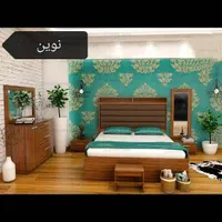 سرویس خواب مدل زیبای آلیز|تخت و سرویس خواب|قروه, |دیوار