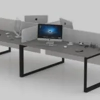 میز کنفرانس 6 نفره 210*90 پایه فلزی مدرن|دفتر کار|کرج, چهارصد دستگاه|دیوار