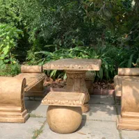 میز صندلی پشتی دار طرح چوب درختی آبنما کوروش نیمکت|مصالح و تجهیزات ساختمان|تهران, خلیج فارس|دیوار