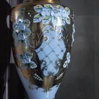 ظروف چک یک عدد پارچ و شش لیوان همراه دو گلدان|کلکسیون اشیاء عتیقه|اصفهان, ارداجی|دیوار