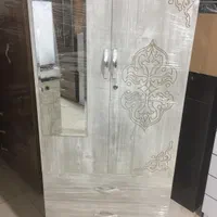 فروش کمدلباسی دو درب سه کشواینه دار