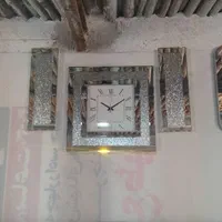 ساعت 3تکه آینه ای مدل گرد و مربع|ساعت دیواری و تزئینی|شیراز, سهل‌آباد|دیوار