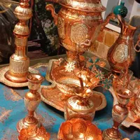 ست کامل سماور مس و روکش نقره|سماور، چای‌ساز، قهوه‌ساز|تهران, ابوذر (منطقه ۱۵)|دیوار