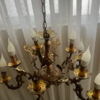 لوستر 5شاخه 10شعله برنز برنج