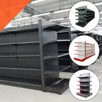 تولیدی قفسه فلزی فروشگاهی مشکی سفید طوسی