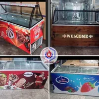 فریزر صندوقی بستنی درکشویی خوابیده و تاپینگ اسکوپی