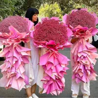 باکس گل دسته گل طبیعی مصنوعی رز هلندی