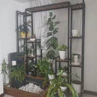 استند گل ترکیب فلز و چوب