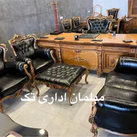 مبلمان اداری/میزومبل دفتری مدل چرم عسلی آریا|مبلمان اداری|چهاردانگه (تهران), |دیوار