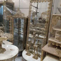 سرویس آینه ایستاده گل رز با کنسول برنز سوگلی|بوفه، ویترین، کنسول|زنجان, |دیوار