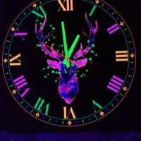 ساعت دیواری بلک لایت با طرح حیوانات blacklight|ساعت دیواری و تزئینی|تهران, مرزداران|دیوار
