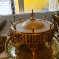 منقل سماوری برنجی ذغالی زغالی سماور تسلا گازی|کلکسیون اشیاء عتیقه|کرمانشاه, |دیوار