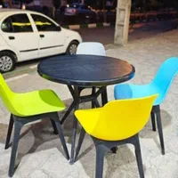 میز و صندلی ناهارخوری پلاستیکی کافه تمام فایبر|میز و صندلی غذاخوری|تهران, خرمشهر|دیوار