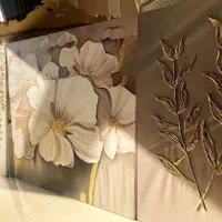 تابلو گل نقاشی سه تیکه|تابلو، نقاشی، عکس|کرج, فاز ۳ مهرشهر|دیوار